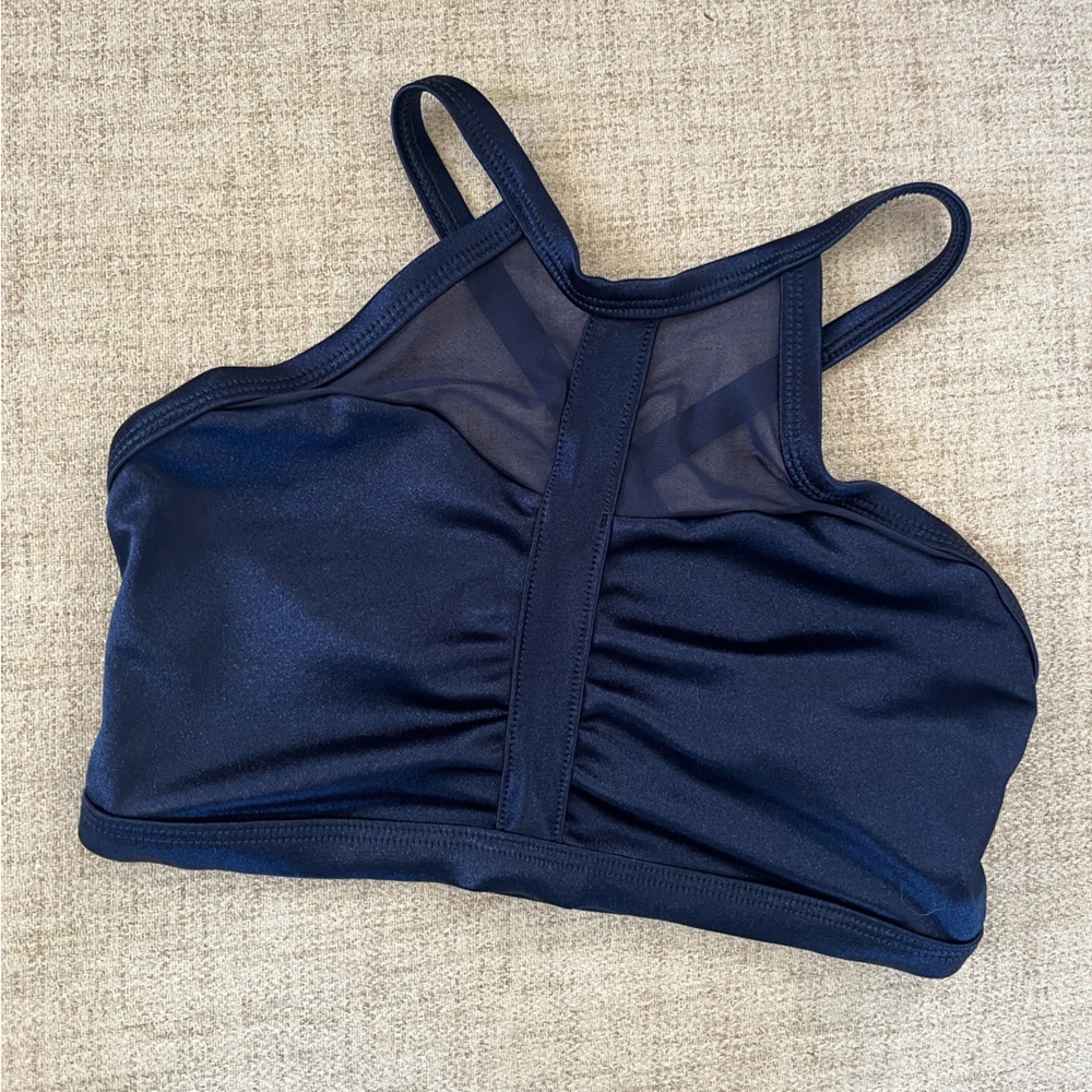 Double Platinum Blue and Black Sports Bra